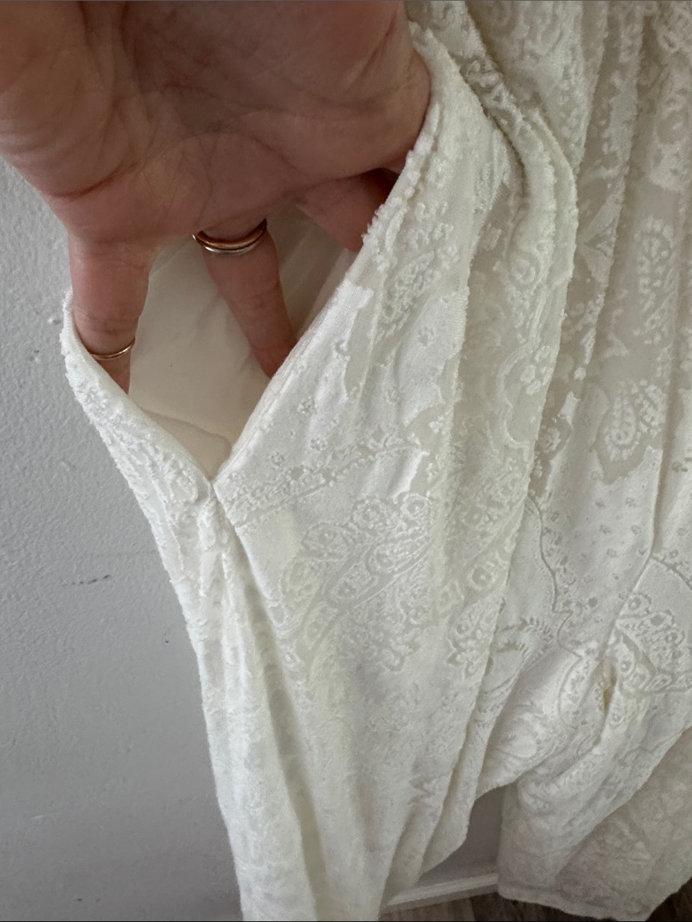 Anthropologie x Farm Rio Elliott Lace Off the Shoulder Jumpsuit Sz M - Picture 7 of 9